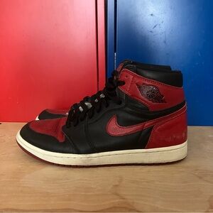Air Jordan 1 OG HIGH BRED SIZE 9.5 BLACK/RED BANNED 2016 85